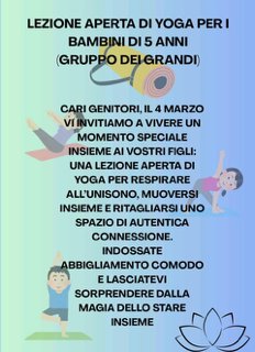 LEZIONE APERTA YOGA 5 ANNI